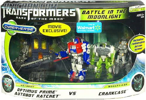 Transformers Cyberverse Battle in the Moonlight - Optimus Prime & Ratchet vs Crankcase toy Transformers Cyberverse Battle in the Moonlight - Optimus Prime & Ratchet vs Crankcase toy