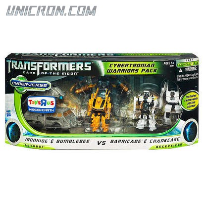 Transformers Cyberverse Cybertronian Warriors Pack - Ironhide & Bumblebee vs Barricade & Crankcase (Toys R Us exclusive) toy Transformers Cyberverse Cybertronian Warriors Pack - Ironhide & Bumblebee vs Barricade & Crankcase (Toys R Us exclusive) toy