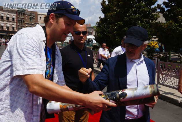 Steven Spielberg signs my Dark of the Moon movie poster!