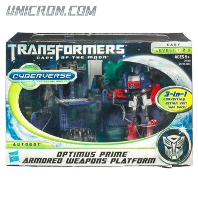 Transformers Cyberverse Optimus Prime w/ Armored Weapon Platform toy Transformers Cyberverse Optimus Prime w/ Armored Weapon Platform toy