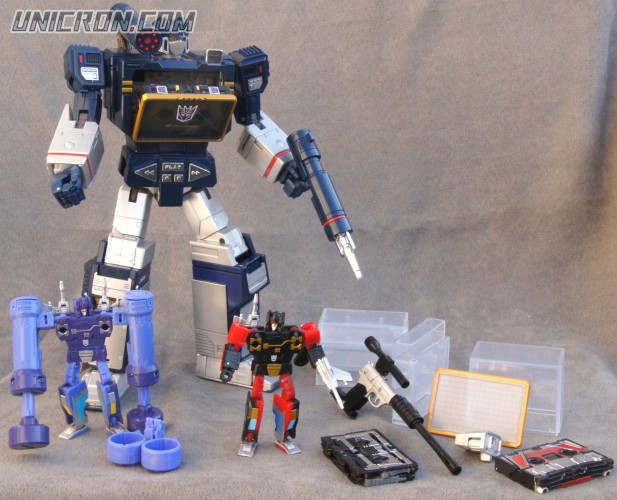 Transformers Masterpiece Masterpiece Soundwave, w/ Rumble, Laserbeak, Frenzy, Ravage, Buzzsaw toy Transformers Masterpiece Masterpiece Soundwave, w/ Rumble, Laserbeak, Frenzy, Ravage, Buzzsaw toy