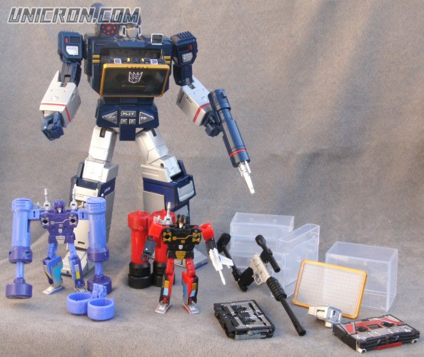 Transformers Masterpiece Masterpiece Soundwave, w/ Rumble, Laserbeak, Frenzy, Ravage, Buzzsaw toy Transformers Masterpiece Masterpiece Soundwave, w/ Rumble, Laserbeak, Frenzy, Ravage, Buzzsaw toy