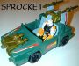 Transformers Generation 1 Sprocket (Action Master) with Attack Cruiser toy