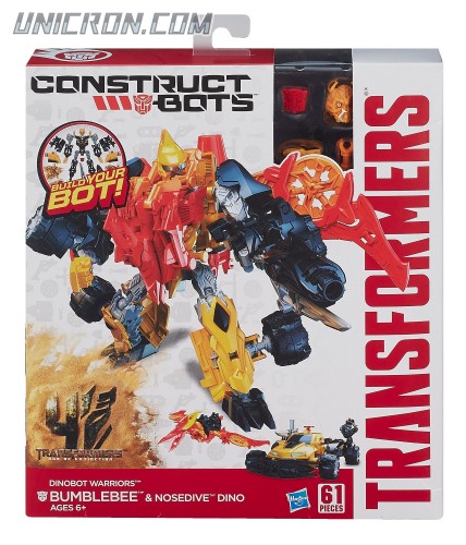 Transformers Construct-Bots Bumblebee with Nosedive- Construct-Bots Dinobot Warriors toy Transformers Construct-Bots Bumblebee with Nosedive- Construct-Bots Dinobot Warriors toy